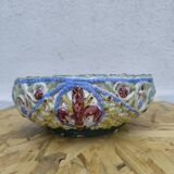 Italian barbotine fruit bowl from the 1930s