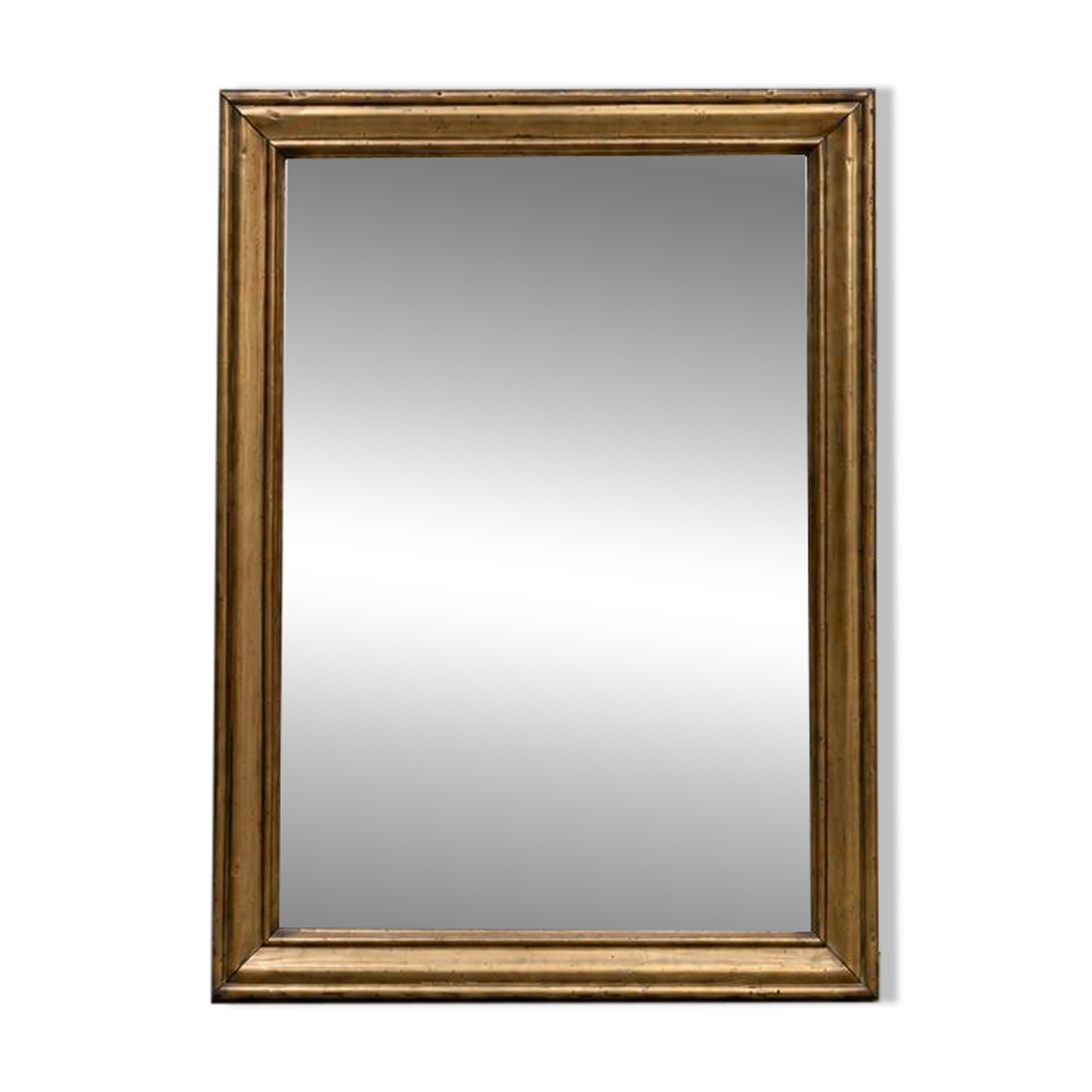 Miroir ancien en laiton de brasserie, 19ème