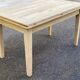 Rectangular farmhouse dining table, extendable, solid wood.