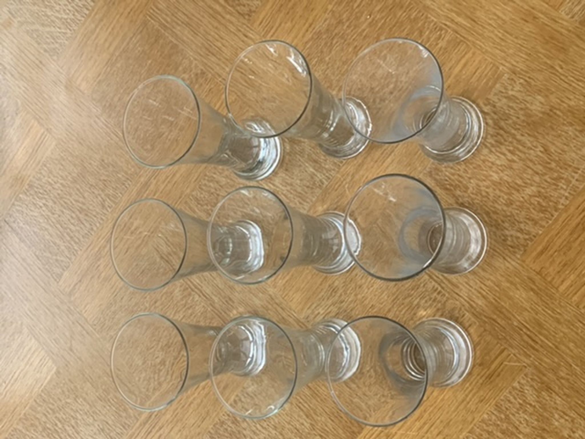 9 verre bistrot transparent vintage 1970