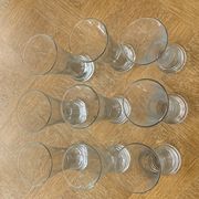 9 verre bistrot transparent vintage 1970