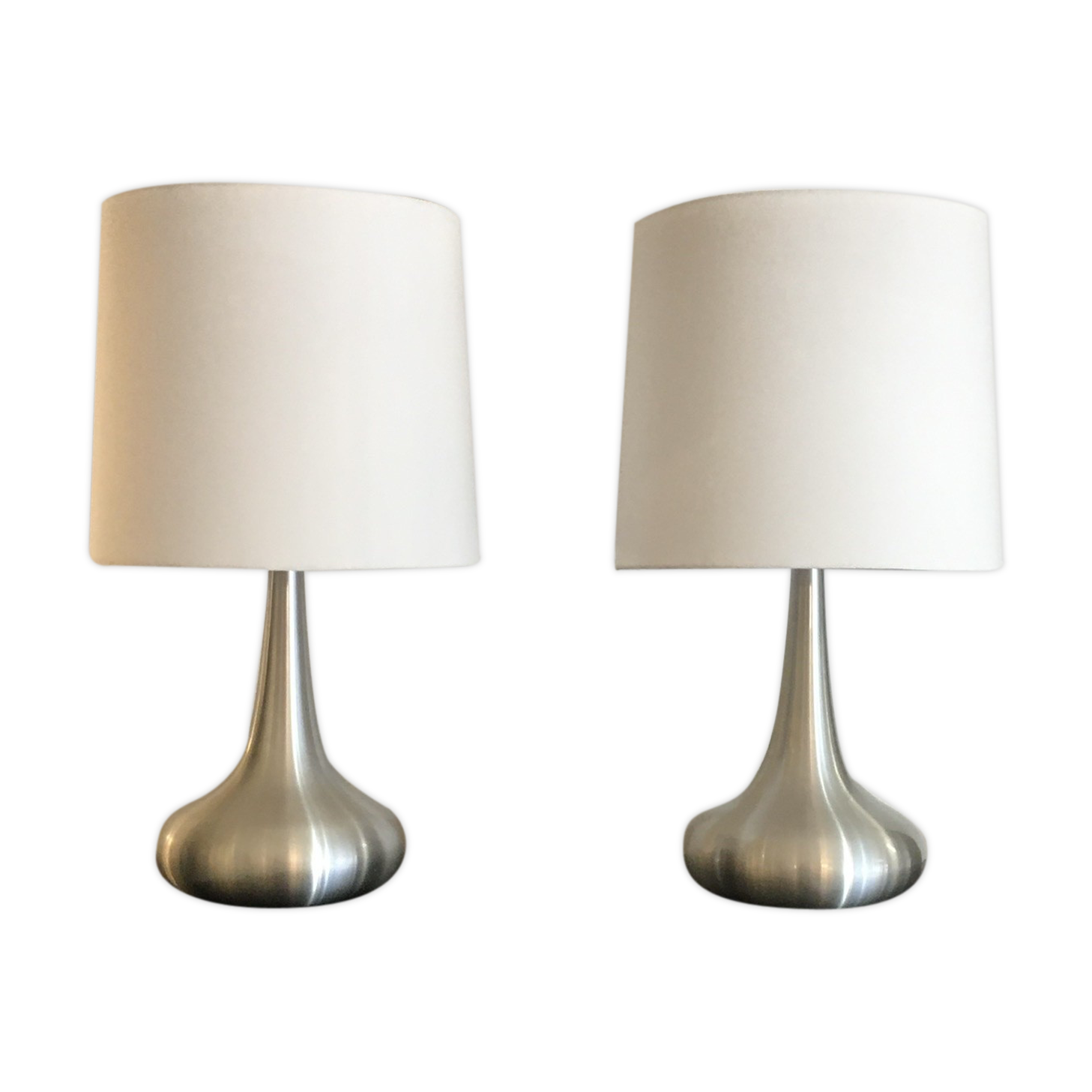 Jo Hammerborg's "Orient" brushed aluminium lamps for Fog & Morup, Denmark 1968