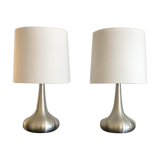 Lampes « orient » aluminium brossé de Jo Hammerborg pour fog & morup, danemark 1968