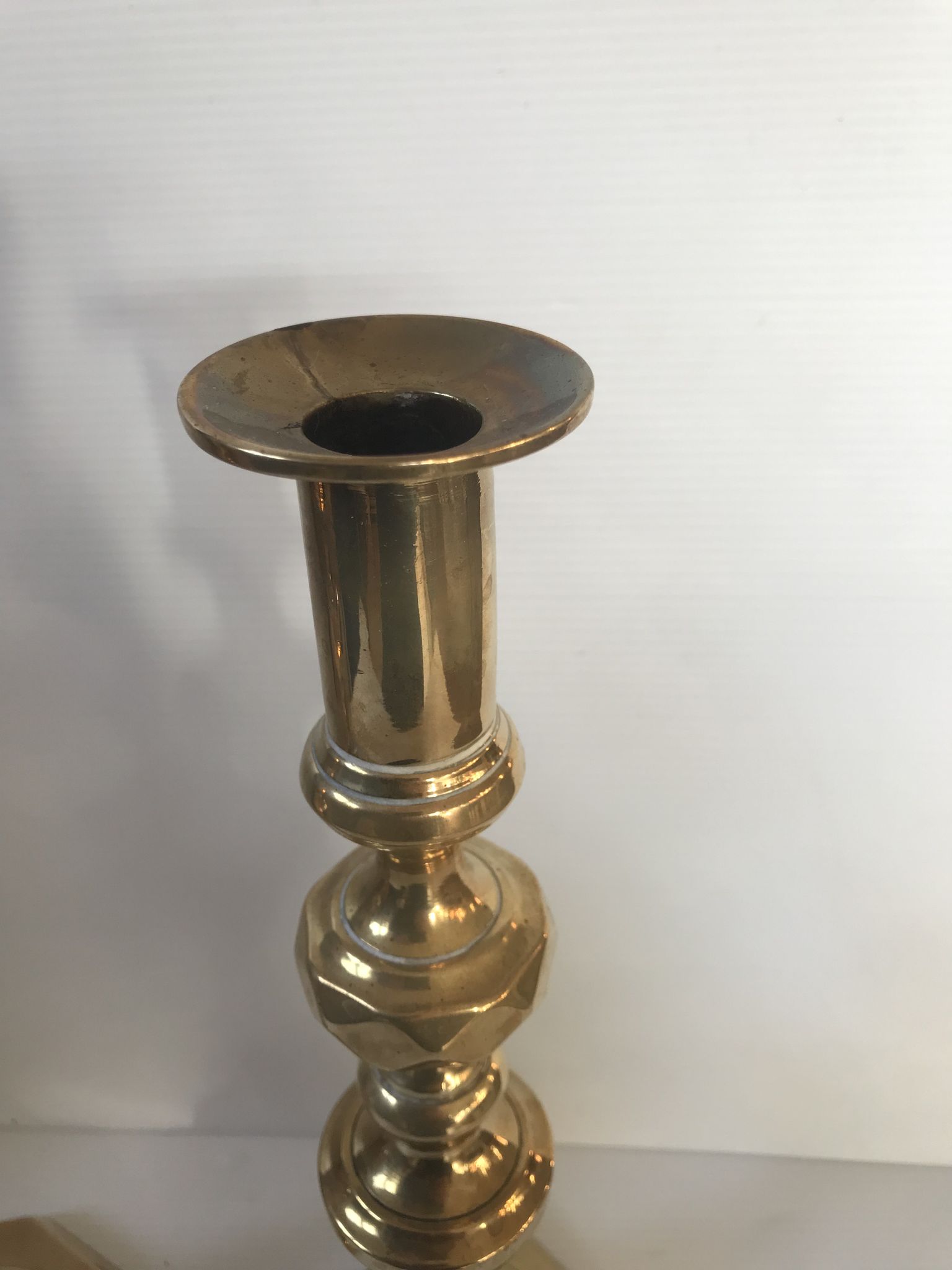 Pair of Victorian candle holders in gilded bronze