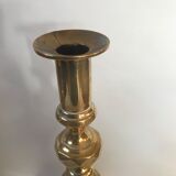 Pair of Victorian candle holders in gilded bronze