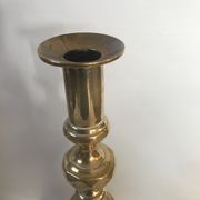 Pair of Victorian candle holders in gilded bronze