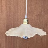 Mid-Century style ceramic flower suspension - beige stoneware