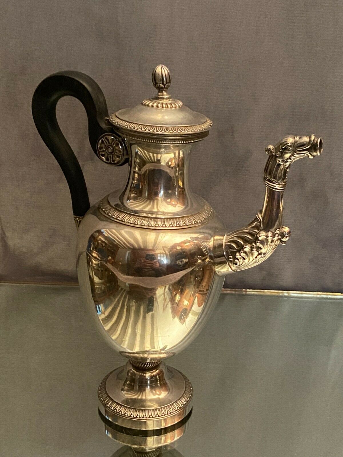 Solid silver coffee maker Old Early Nineteenth Empire Style