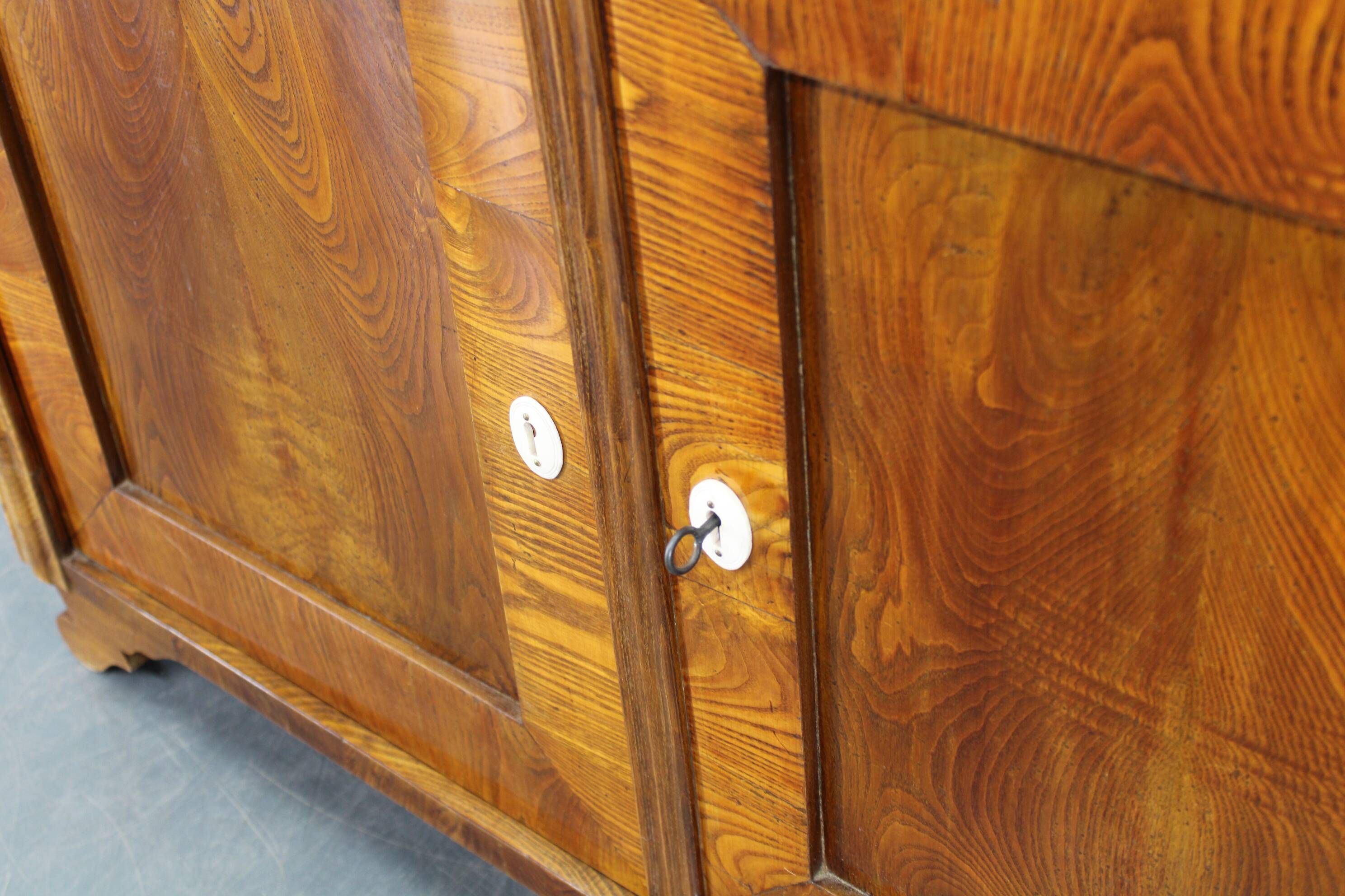 1930s Antique Cabinet with Writing Area in Walnut Finish ,Czechoslovakia