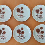 Six sandstone dessert plates