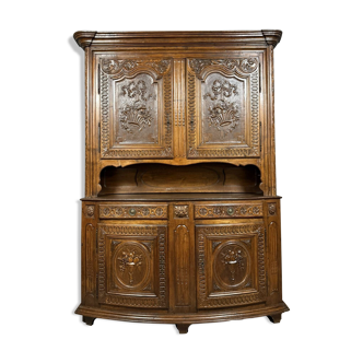 Alsatian buffet museum from the 17th century in walnut circa 1700
