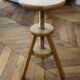 Vintage wooden tripod artist watchmaker stool brutalist workshop