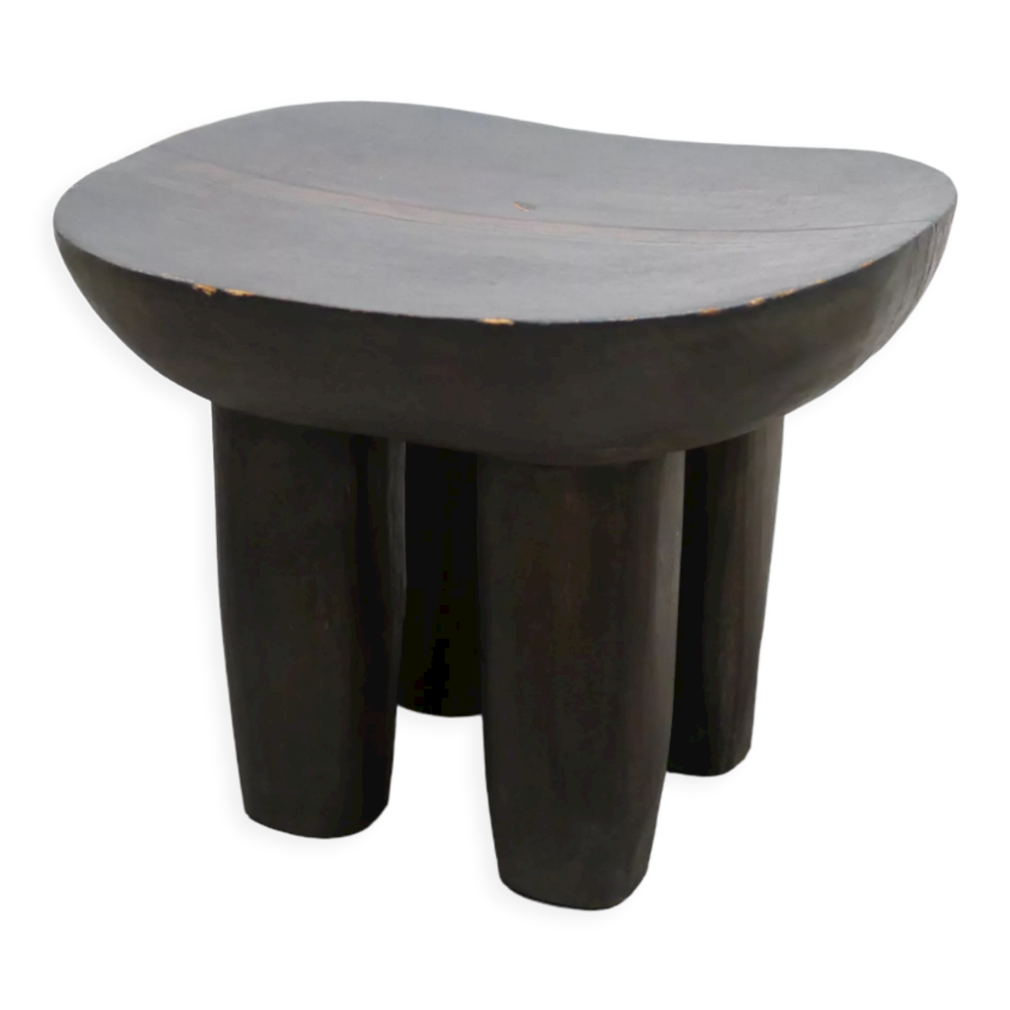 Brutalist antique African Senufo wooden stool