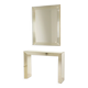 Miroir avec console argentés et dorés – Deknudt