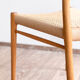 Chaise de salle à manger modèle 75 par Niels O. Møller en chêne avec corde
