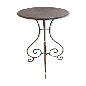 Table guéridon en fer forgé