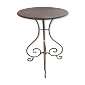 Wrought iron pedestal table
