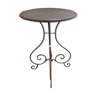 Wrought iron pedestal table