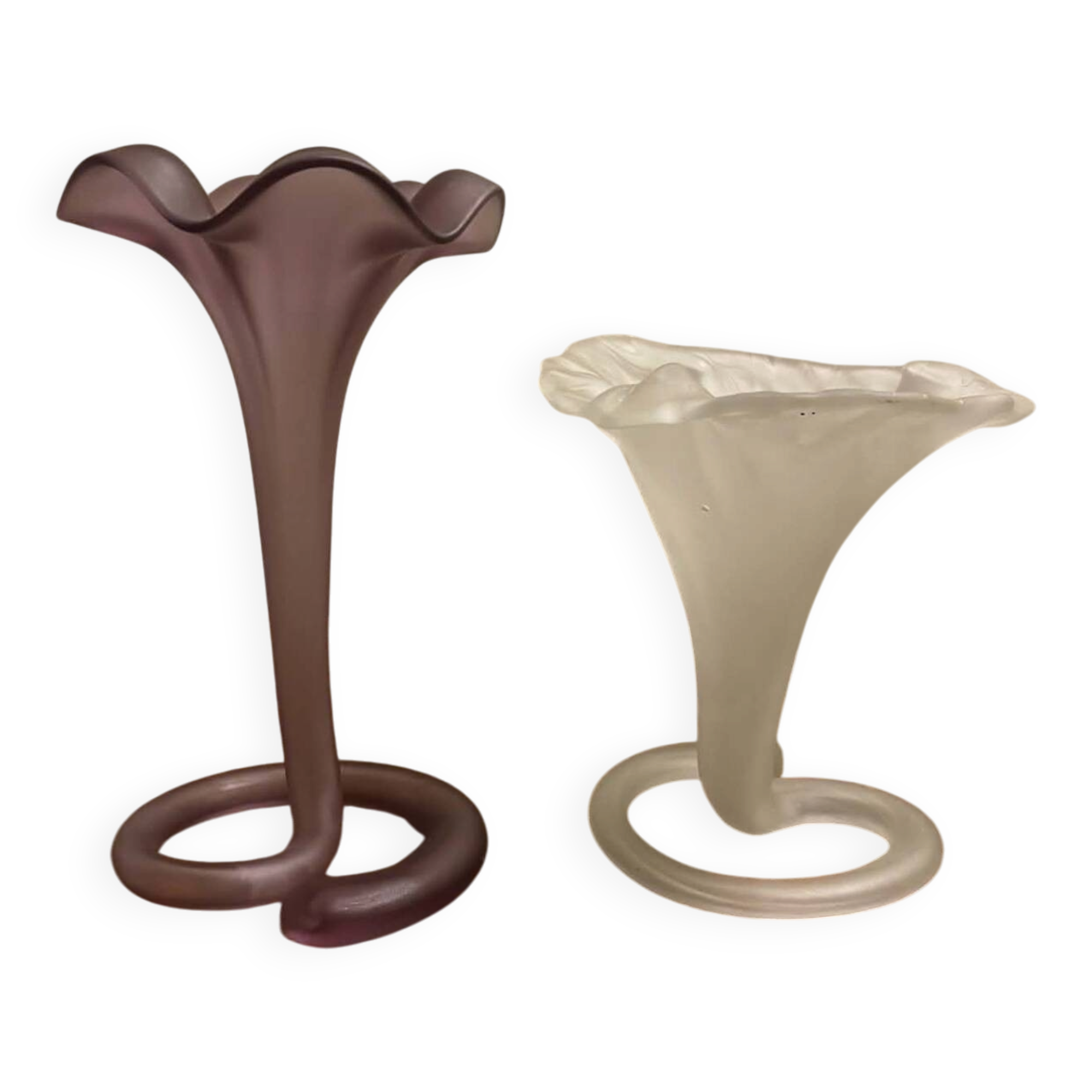 2 "Lily" Stiver Vases