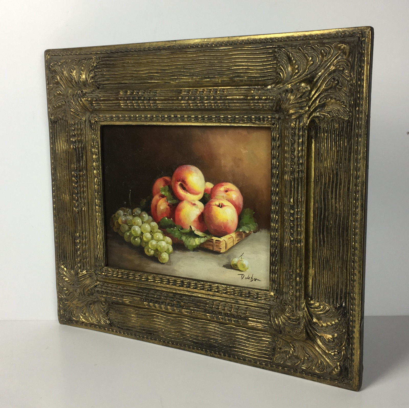 D.Lebon's oil-on-canvas still life with peaches
