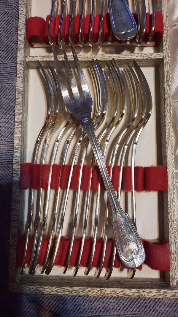 Ménagère à poissons métal argenté