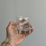 Lot de 6 verres à eau en cristal forme octogonal épais