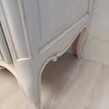Commode blanche patinée