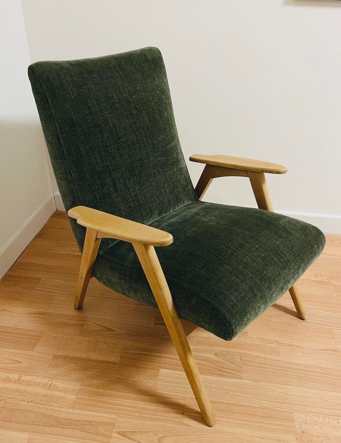 Retro armchair, Scandinavian spirit 50/60s, restored