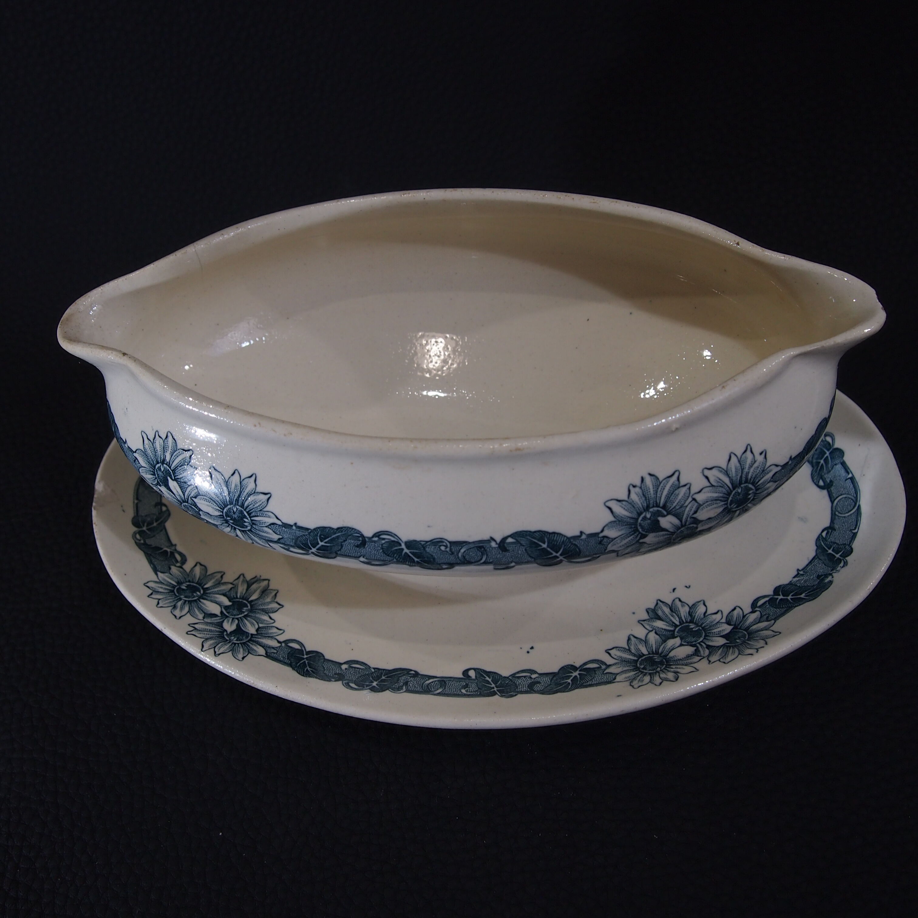 Vintage Longchamp Denise earthenware gravy boat