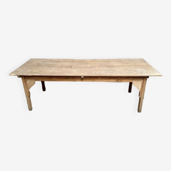 Grande table de ferme table de drapier en bois massif Longueur 240 cm
