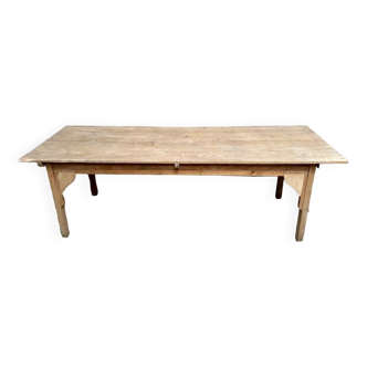 Grande table de ferme table de drapier en bois massif Longueur 240 cm