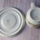 Two cups with herbal tea from the Faiencerie of Pillivuyt