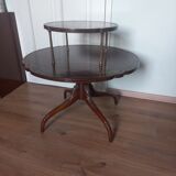 Mahogany two tier dumbwaiter table