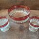 Salad bowl set and its 2 crystal cups
