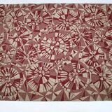 Rare design organic abstract geometric carpet/rug, 1960s