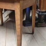 Old rustic bistro table in old solid oak -1m