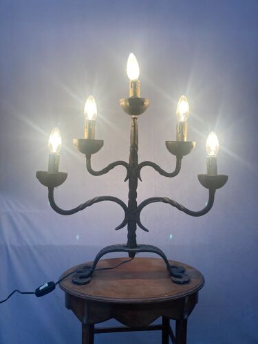 Lampe de table candélabre 5 ampoules