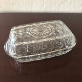 Glass butter dish