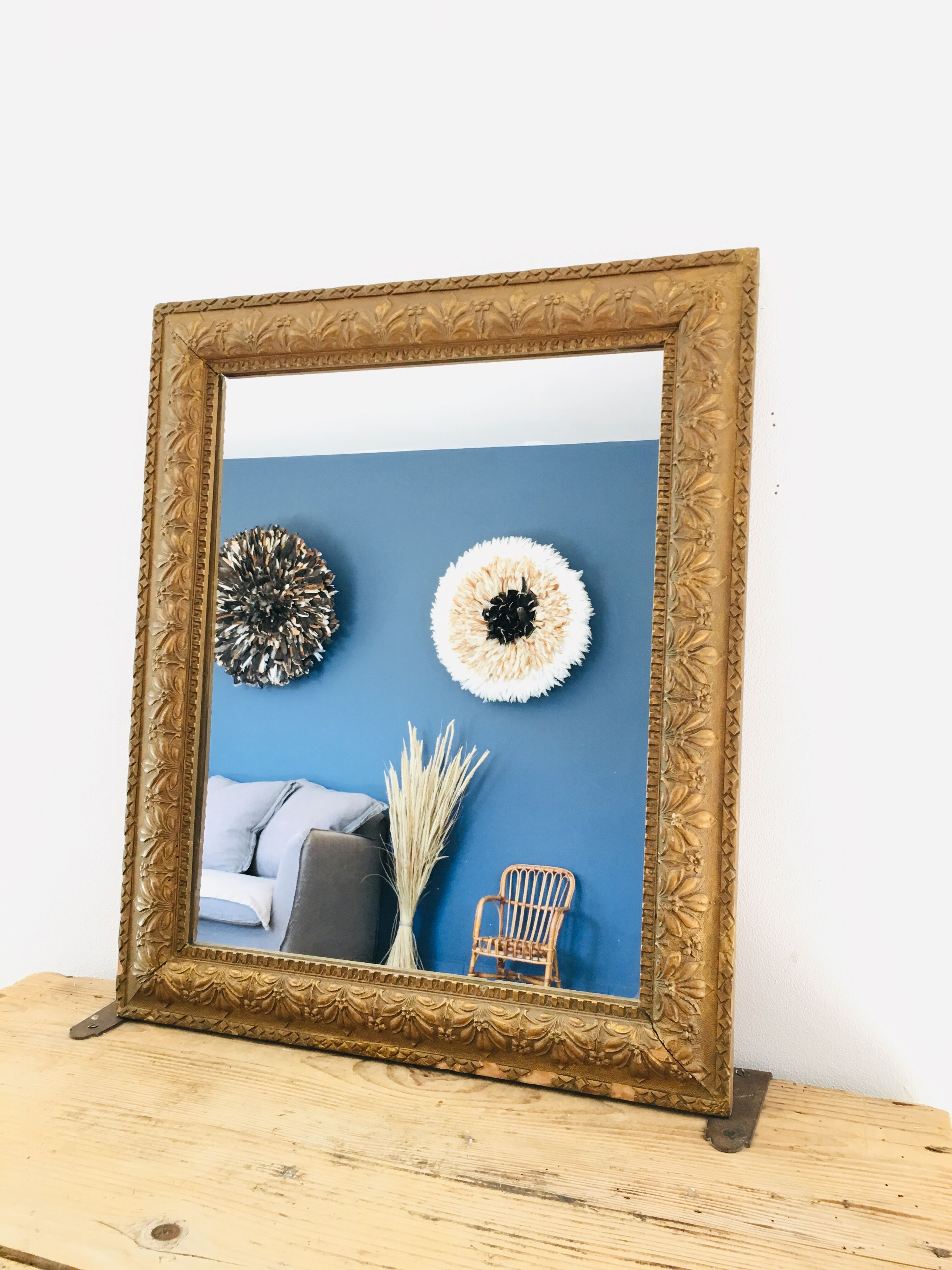 Ancient golden mirror - 48 x 38 cm