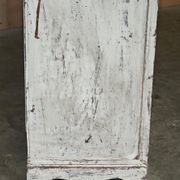 Large antique Anglo-Indian library in carved solid wood with original paint.