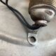 Large modernist art deco metal plafoniere ceiling flushmount light, france