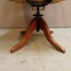 Chaise de bureau vintage en merisier et cuir
