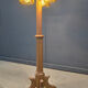 Rustic oak and Murano glass floor lamp, 1960s