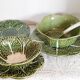 Barbotine dishes, cabbage shape, bowl, vintage
