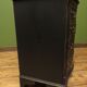 Antique black painted serpentine bachelors chest of drawers