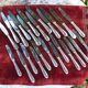 Christofle modele Dax 12 table knives and 12 dessert knives