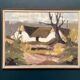 Original Swedish Oil on Canvas – "Farm" by Jörgen Bruun – Signed – Vintage and Framed – 41 × 31 cm (16.1" × 12.2")