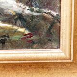 Oil on canvas, resting tiger