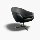 Vintage black armchair / lounge chair / 'Folke Jansson' armchair