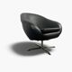 Vintage black armchair / lounge chair / 'Folke Jansson' armchair